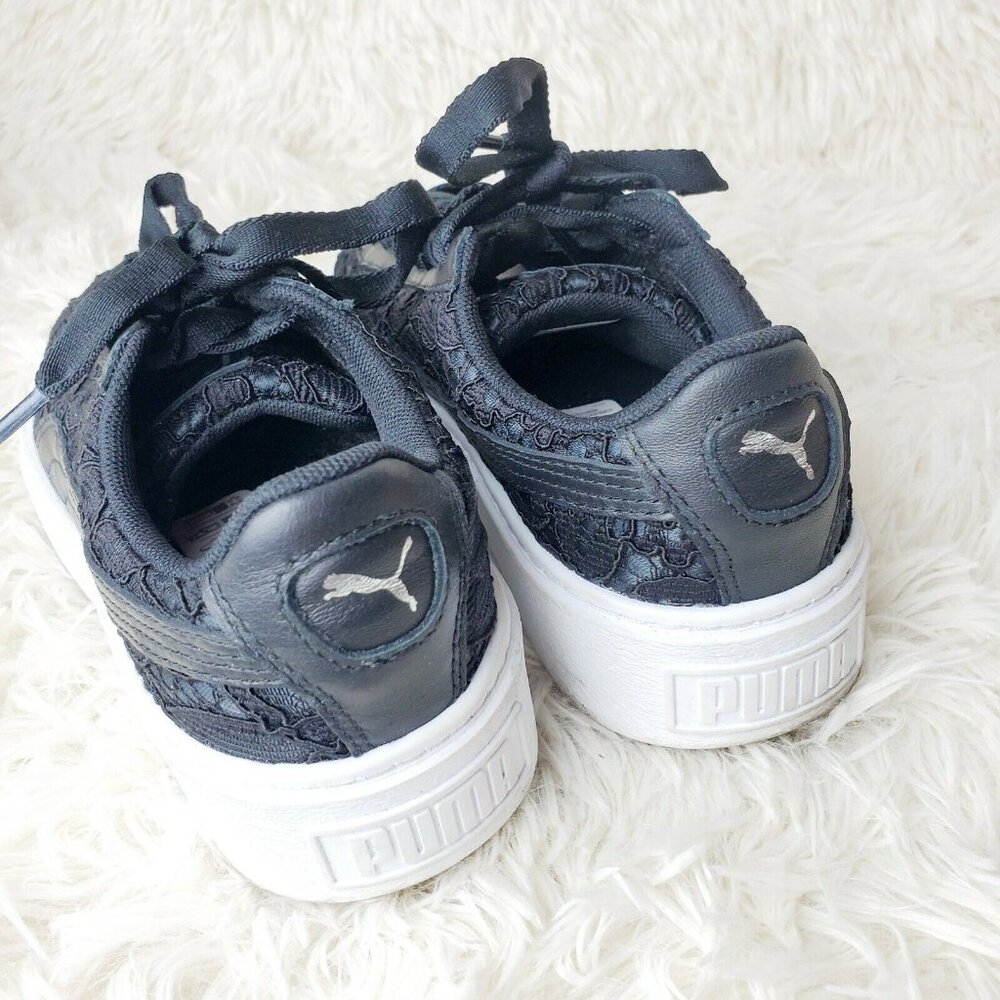 Puma Women's Basket Platform FO Sneakers Casual Shoes Black Size 6 EUC - Picture 3 of 7
